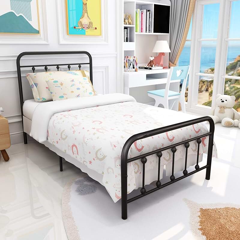 twin metal bed