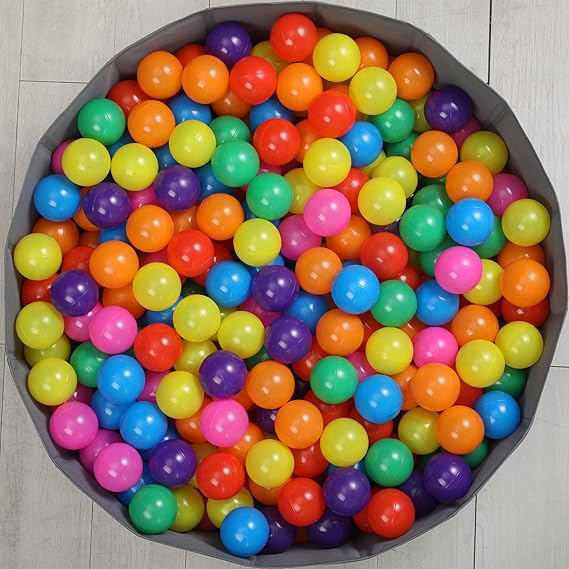 Soft Ball Pit Balls 500 Count Plastic Play Balls for Babies