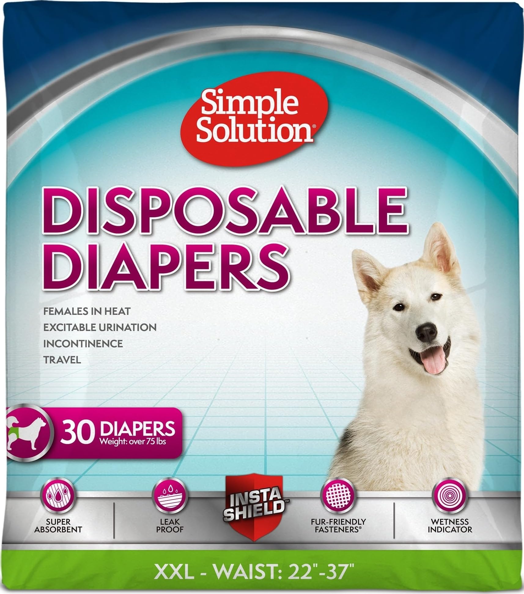 Photo 1 of Simple Solution Female Dog Diapers XXL, 30 Count