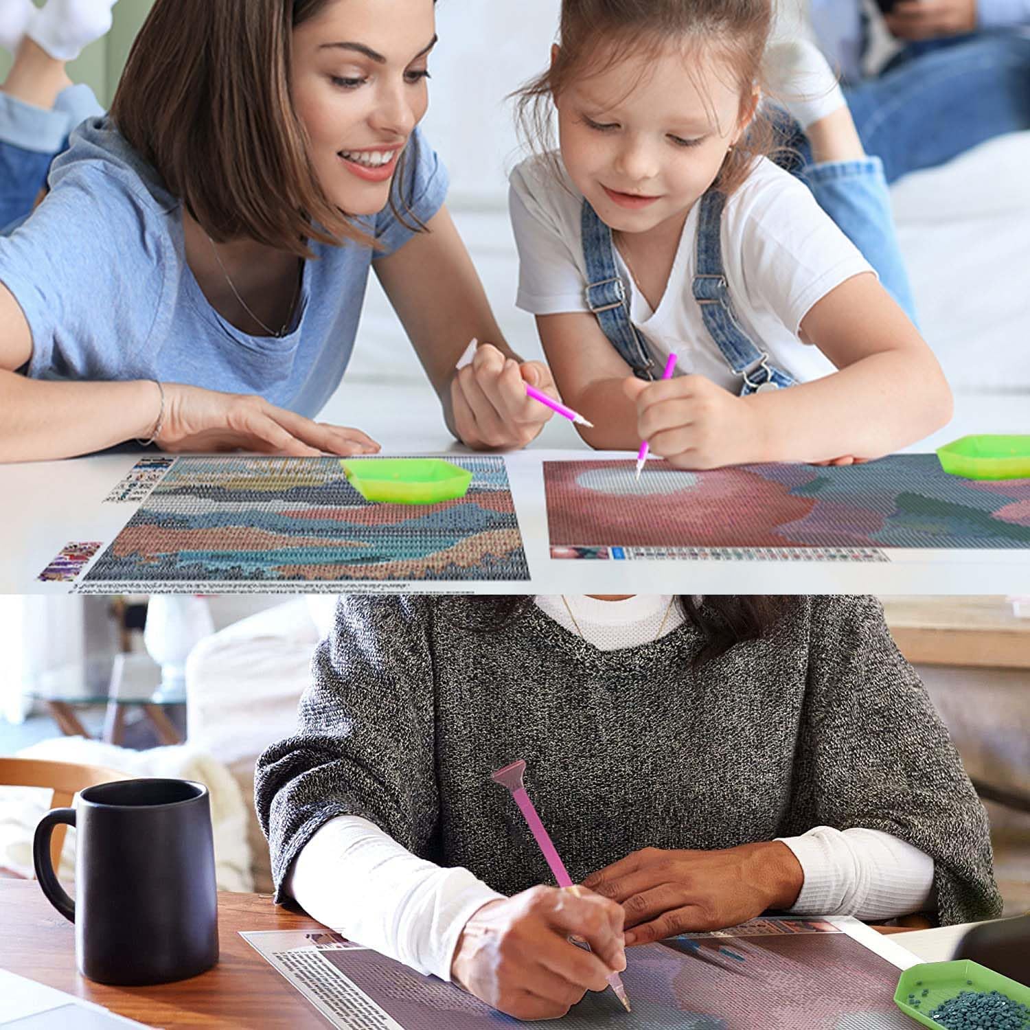 Dlylust Sunflower Diamond Art Painting Kits for Adults - Full Drill Diamond Dots Paintings for Beginners, Round 5D Paint with Diamonds Pictures Gem Art Painting Kits DIY Crafts Kits 12x16inch