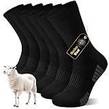inaWarm Skarpety Merino Unisex, 3 Pary, 50% Wełny, Zimowe, na Wędrówki | Oddychające skarpety termiczne na zimę i wędrów