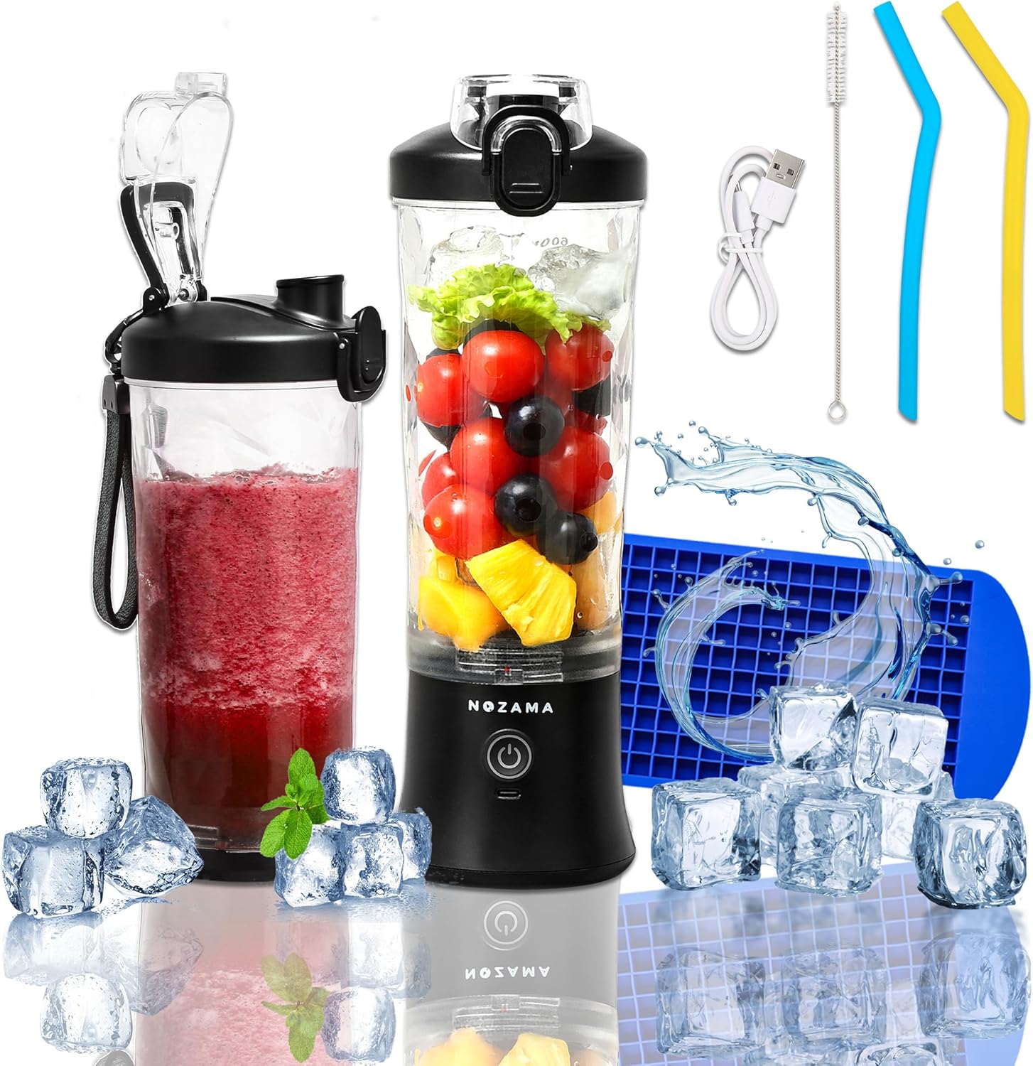 Portable Blender, Personal Size Blender for Shakes and