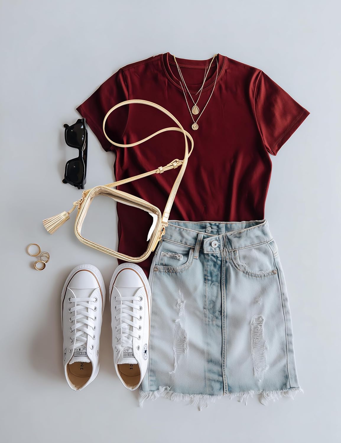 Yarnic Clear Bag Stadium Approved, PVC Transparent Crossbody Purse Small Clear Crossbody Bag with Adjustable Shoulder Strap - Image 6