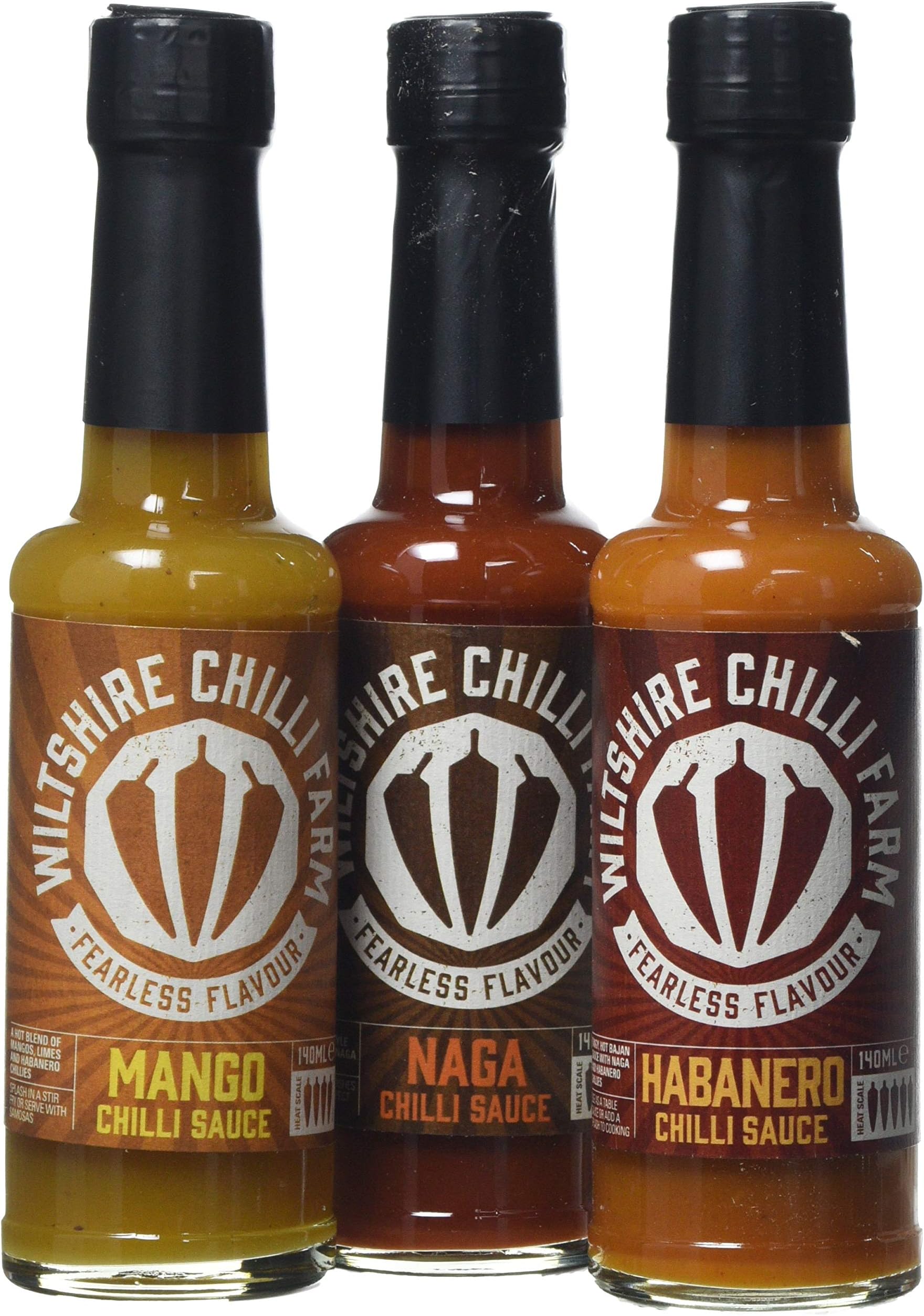 Wiltshire Chilli FarmChipotle, Mango and Habanero Hot Chilli Sauce Set(Pack of 1)