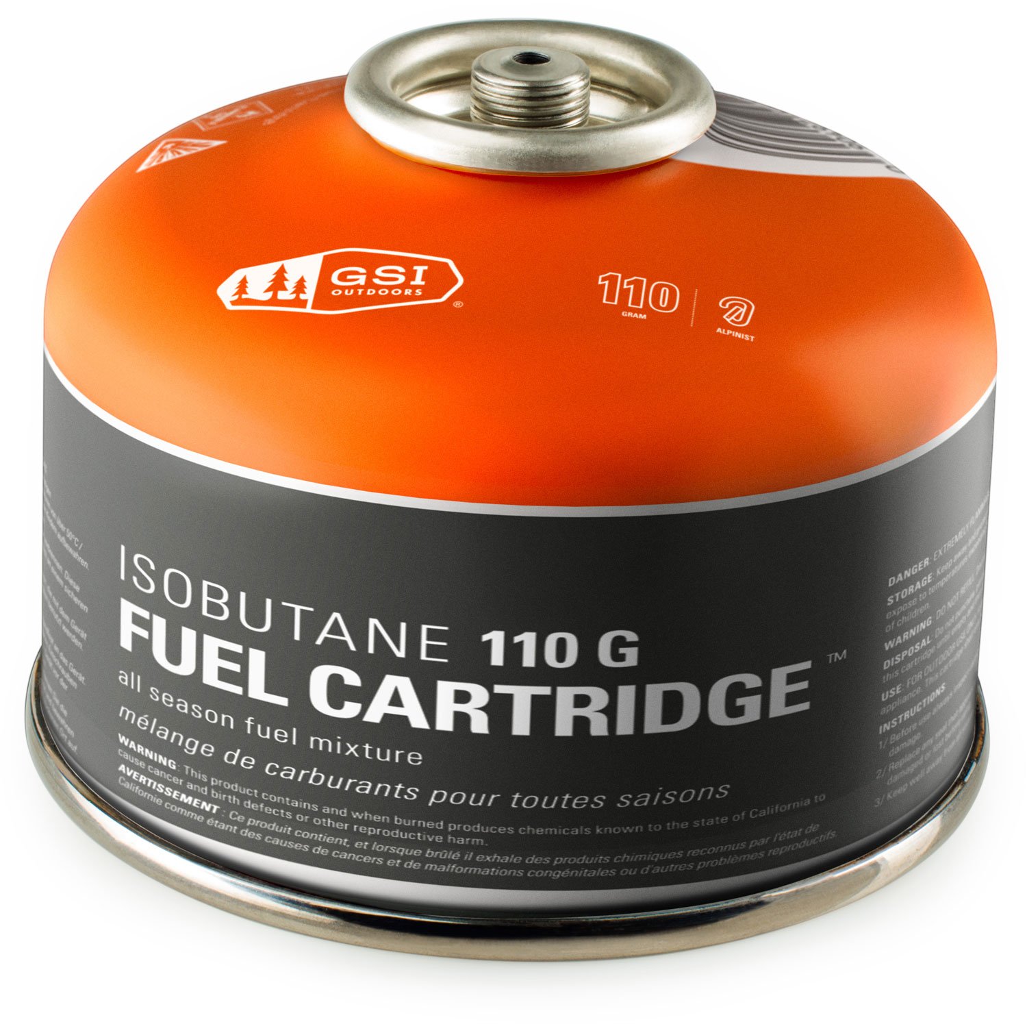 GSI Isobutane Fuel Cartridge wkład gazowy uniseks, dla dorosłych, pomarańczowy, 110 g
