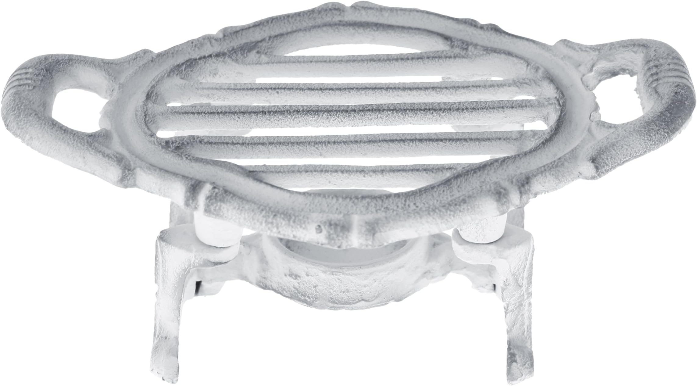 French Kitchen Collection Oval Food Warmer, Cast Iron, Antique Grey, 19 x 12 x 8 cm