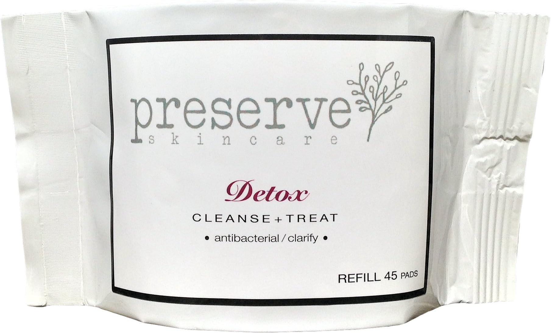 Preserve Skincare Detox Face Pads Refill Pack 45 pads