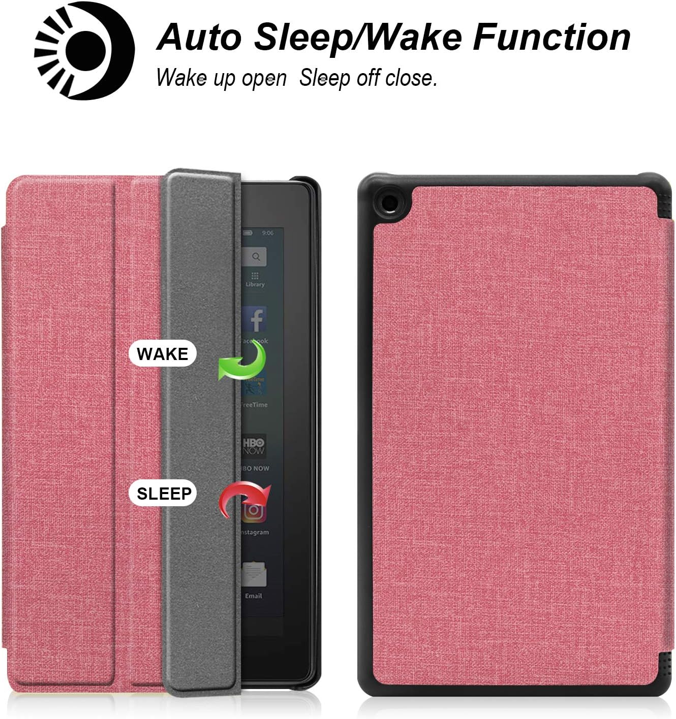 Famavala Shell Case Cover Compatible with All-New Fire 7 Tablet [9th Generation, 2019 Release] (ZPink)
