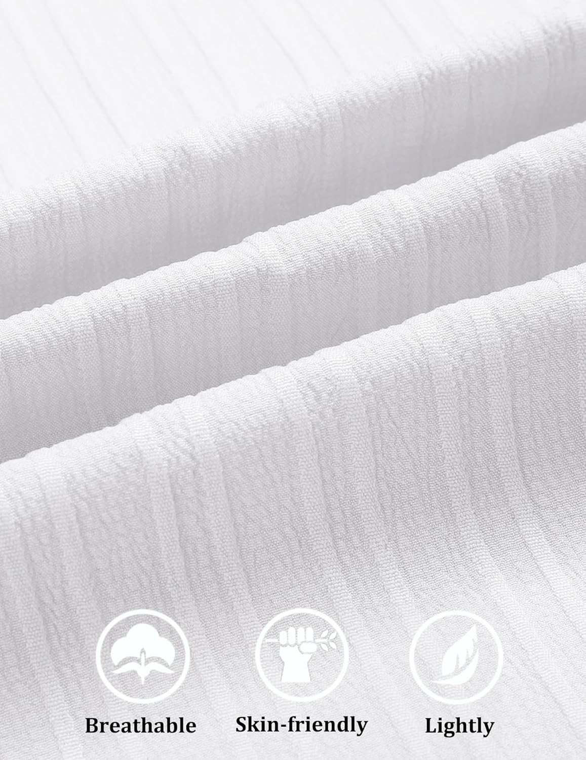 COOFANDY Men's Casual Textured Short Sleeve Button Down Summer Beach Shirt - Image 5