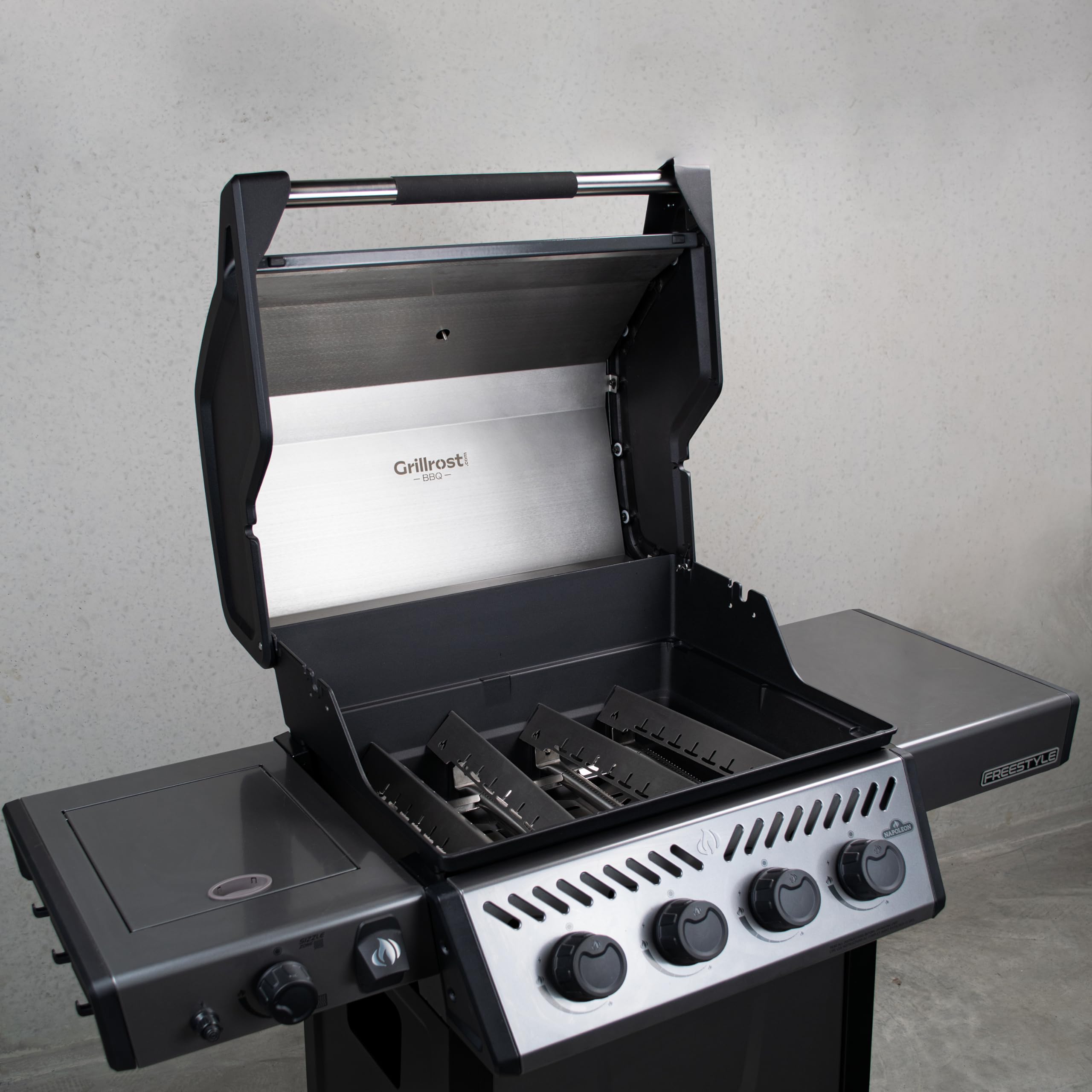 Grillrost.com Das Original Edelstahl Aromaschiene für Napoleon Rogue, Prestige, Freestyle, Legend, Prestige Pro - extra stark 1,5mm