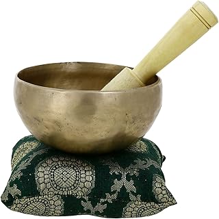 Devyom Handmade Buddhist Brass Singing Bowl for Meditation and Healing Long Lasting Great Sound 12.7 Centimeter