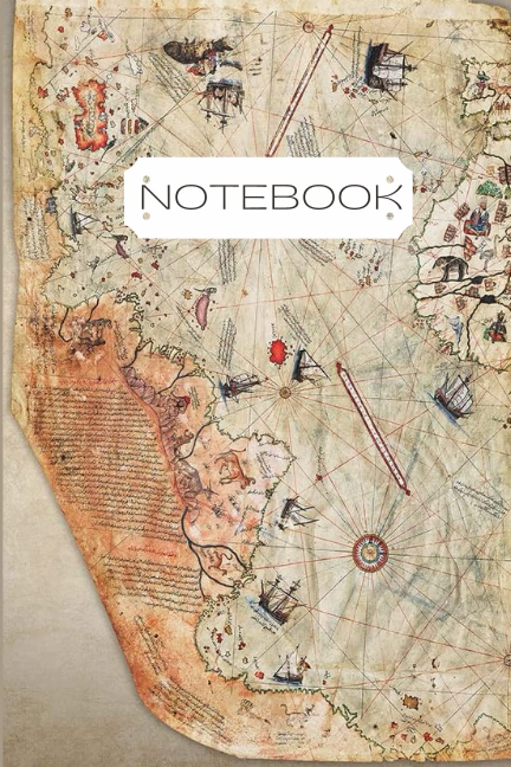 Notebook: Children's Piri Reis Vintage Maps Themed Notebook Series For Handwriting, Homeschooling, A Nice Gift For Kids - Soft Cover - 120 Pages: 6 x 9 inches (Letter size)