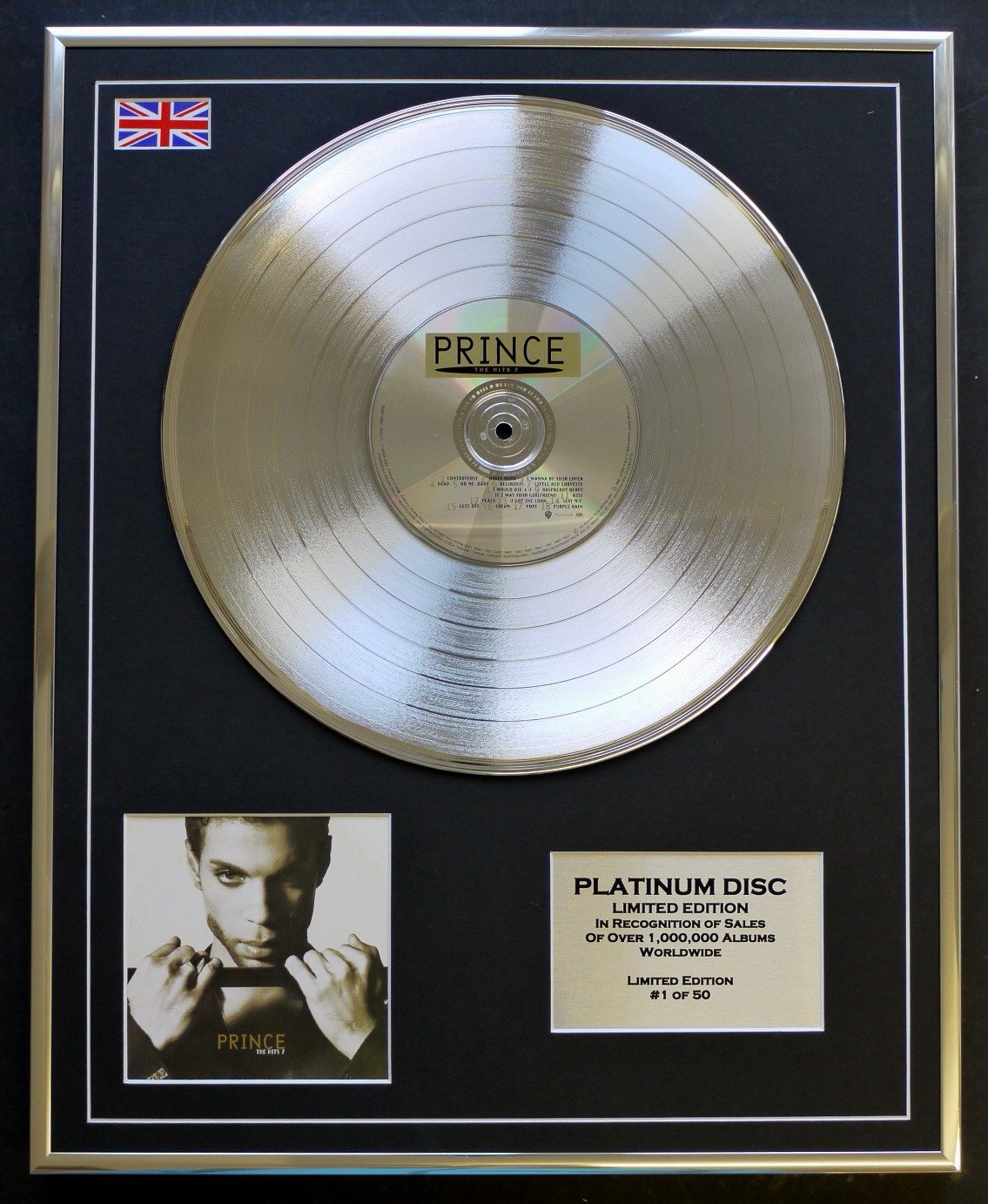 PRINCE/LTD EDITION CD PLATINUM DISC/THE HITS 2