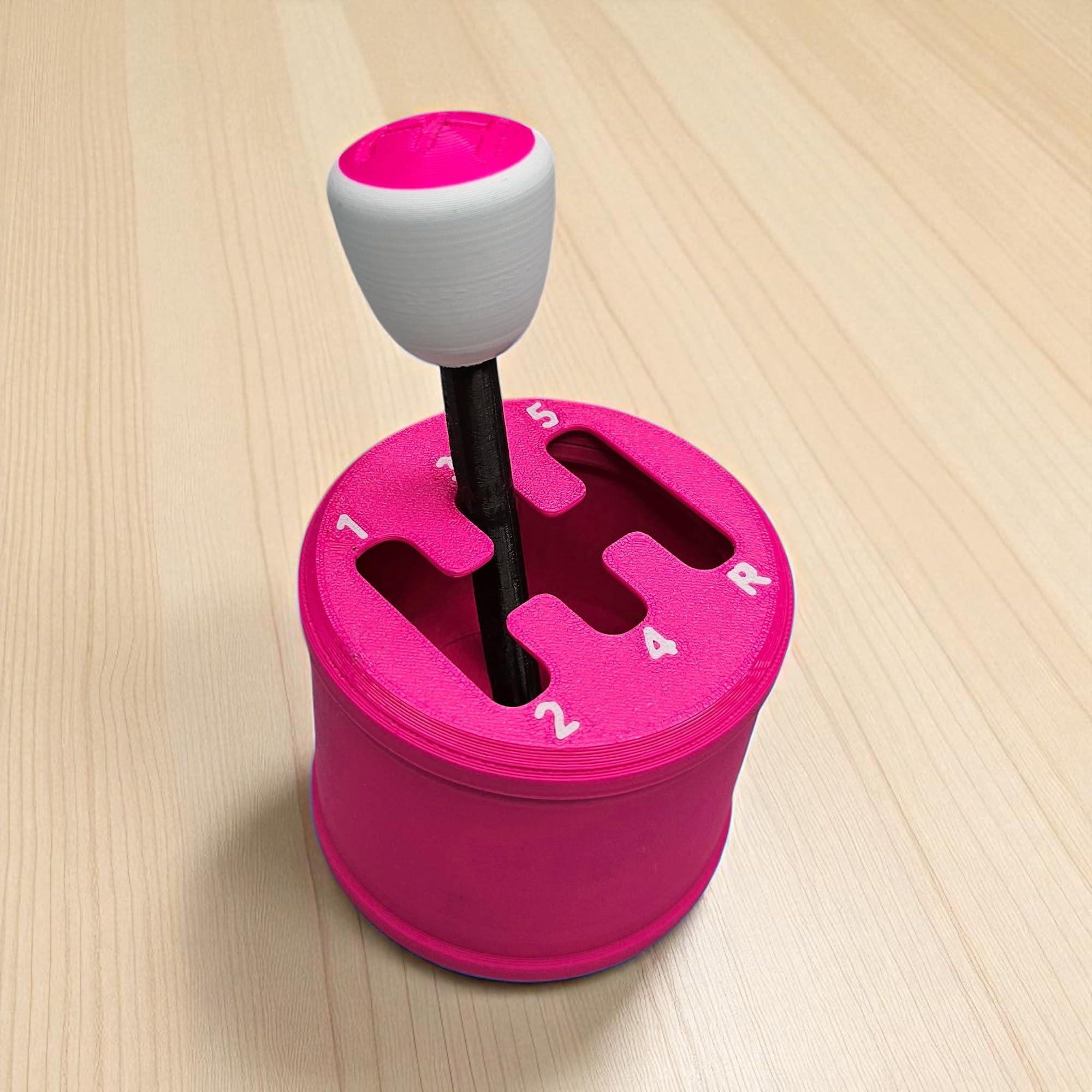Gear Shifter Fidget Toy - Stress Relief Sensory Toy with Realistic Gear Stick Design, Fun Handheld Anxiety Reliever for Focus, Calm & Play (Red)