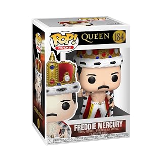 Funko Pop Rocks: Freddie Mercury King – Queen – Collectable Vinyl Figure – Gift Idea – Official Products – Toys for Children and Adults – Music Fans - Les Beatles, Paul McCartney, John Lennon, RIngo Starr, George Harrison