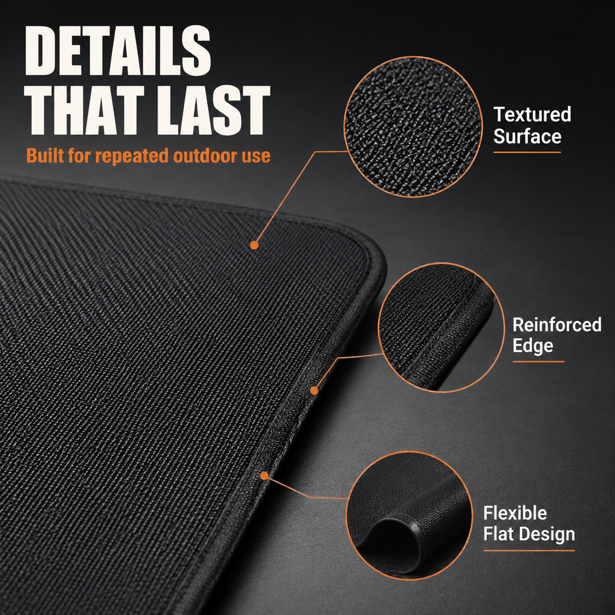 UBeesize Tapis épais de 152,4 x 91,4 cm sous Le Gril pour Barbecue extérieur, Tapis Ignifuge pour pelouse, fumoirs, barbecues à gaz, terrasse et Patio, Tapis de cheminée, Tapis de Foyer, Tapis de