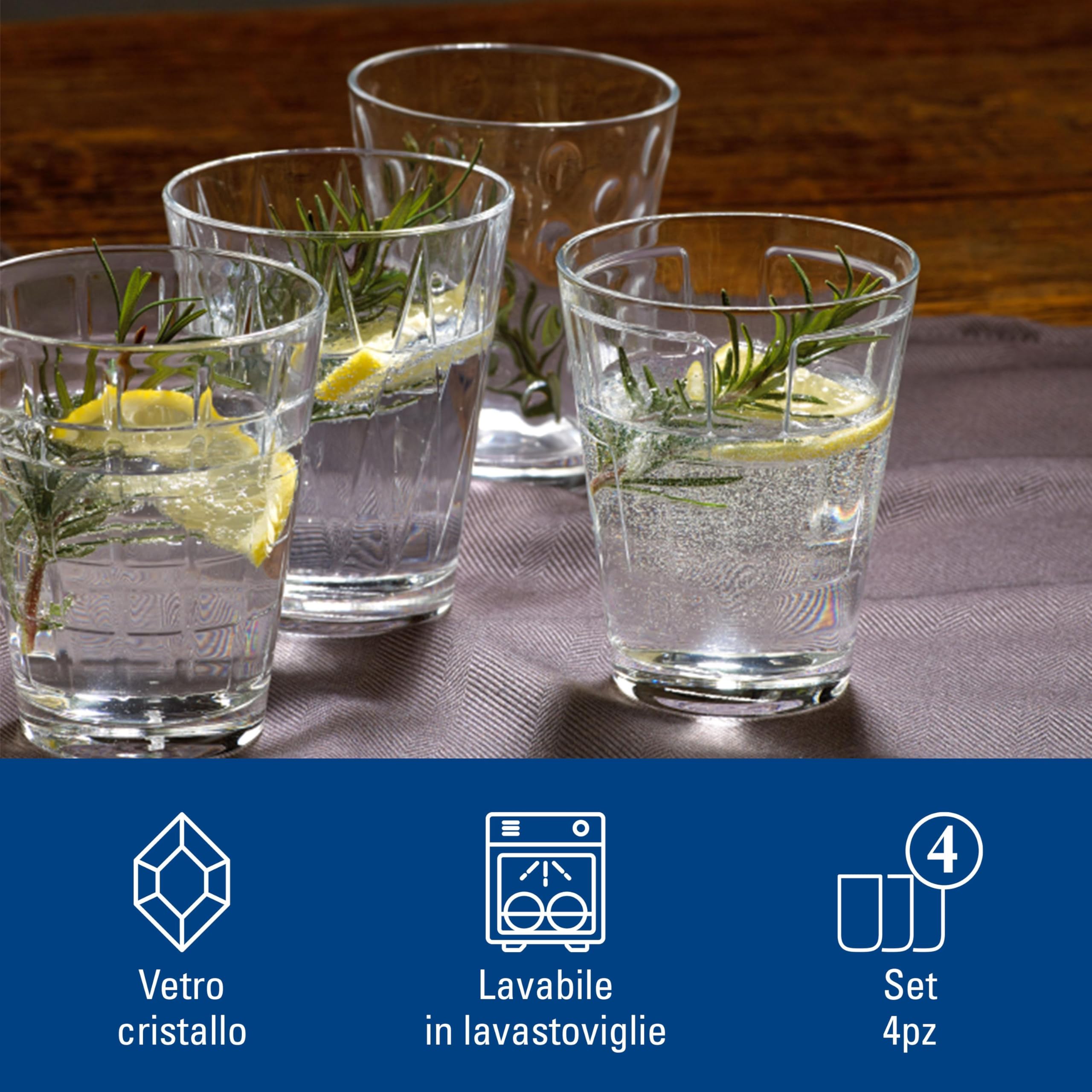 Villeroy & Boch - Dressed Up Bicchiere Da Acqua Set di 4 Trasparente, Lavabile in Lavastoviglie, Bicchieri Drink, Bicchiere di Succo, Set Bicchier, Cristallo