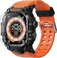 Vista 15 de amBand Funda Resistente con Banda para Apple Watch 45mm, Compatible con Apple Watch (iWatch) Series 9/8/7, Cubierta de Parachoques Anti-Shock