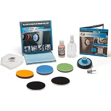 Glass Polish 3 Glass Scratch Removal Kit for use with a Drill on All Glass Surfaces