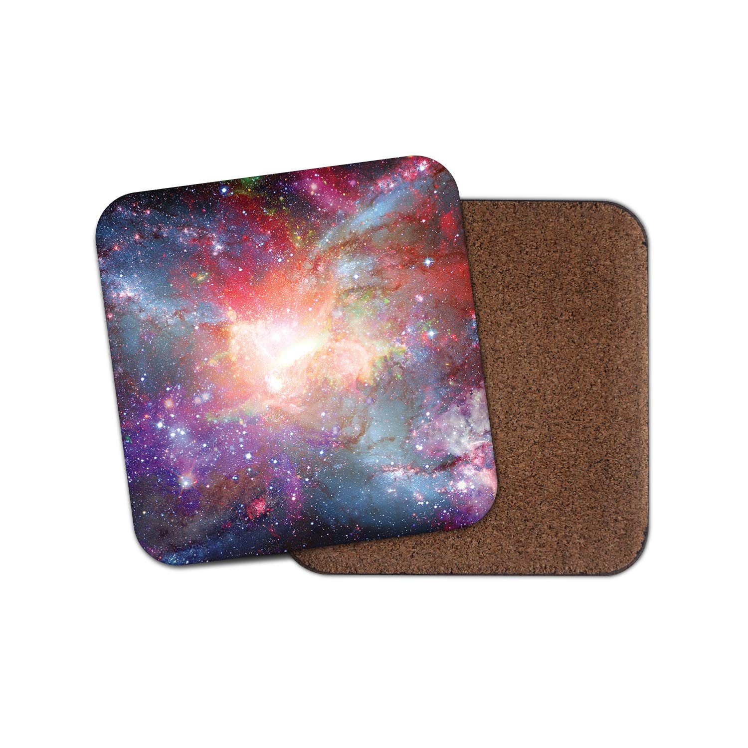 Destinationvinyl Multicolor 1 X Space Nebula Coaster - Galaxy Astronomy Fun Science Sky #8734