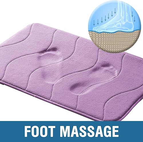 Vista 35 de Flamingo P Tapete de baño de espuma viscoelástica, extra largo, antideslizante, absorbente de agua, grueso, suave, lavable, 47 x 17 pulgadas