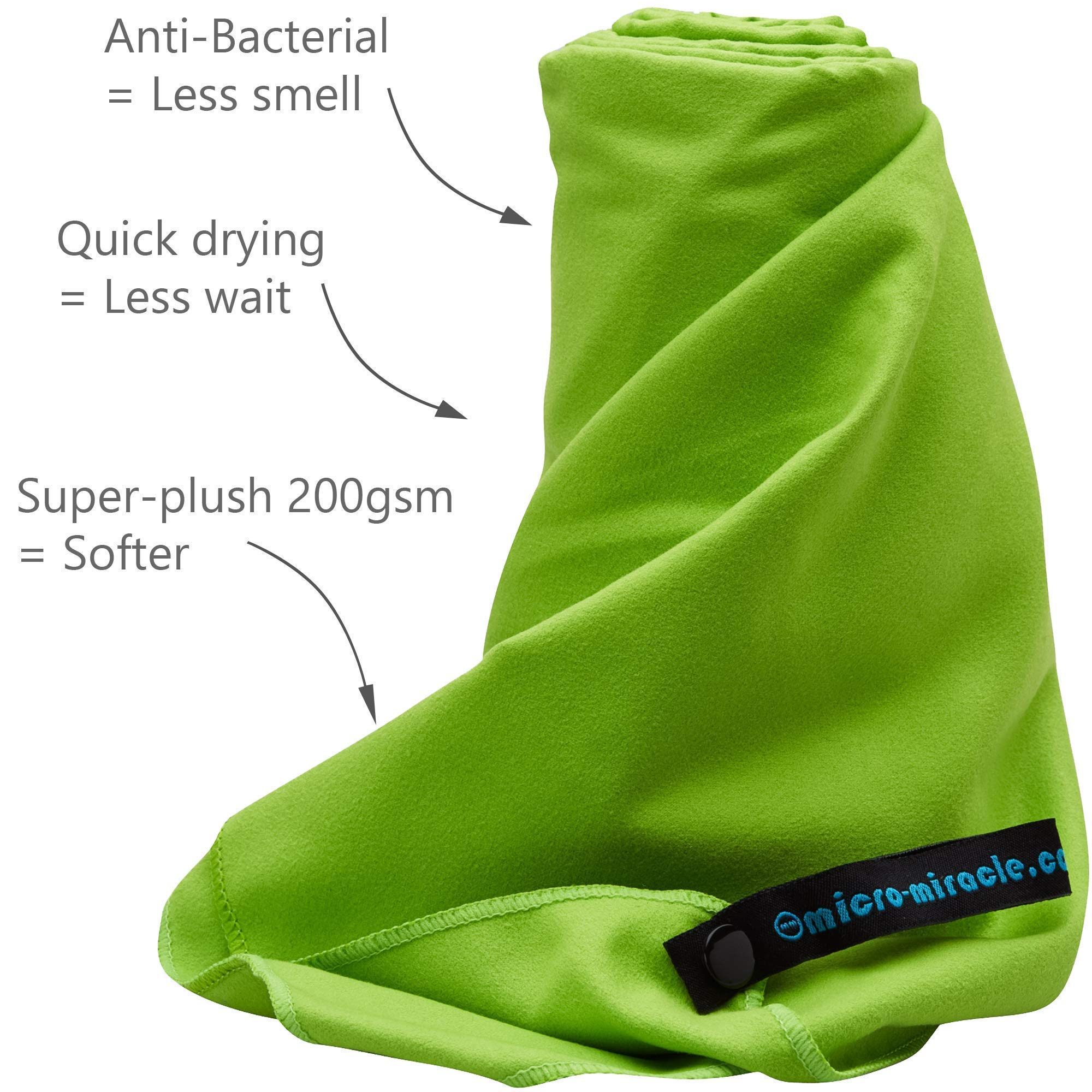 Szybkoschnący ręcznik z mikrofibry na domową siłownię, plażę, sport, kemping i podróże, XL 76 x 152 cm - 2 w 1 - w zestawie mniejszy ręcznik do rąk - super chłonny, bardzo miękki, lekki i kompaktowy - z woreczkiem