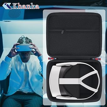 khanka Hard Carrying Case for Meta Quest 3 / Oculus Meta Quest 3s Shockproof EVA Travel Storage Box Compatible with Meta Quest 3 Accessories, Headset, Charger VR Meta Quest 3s Case Only