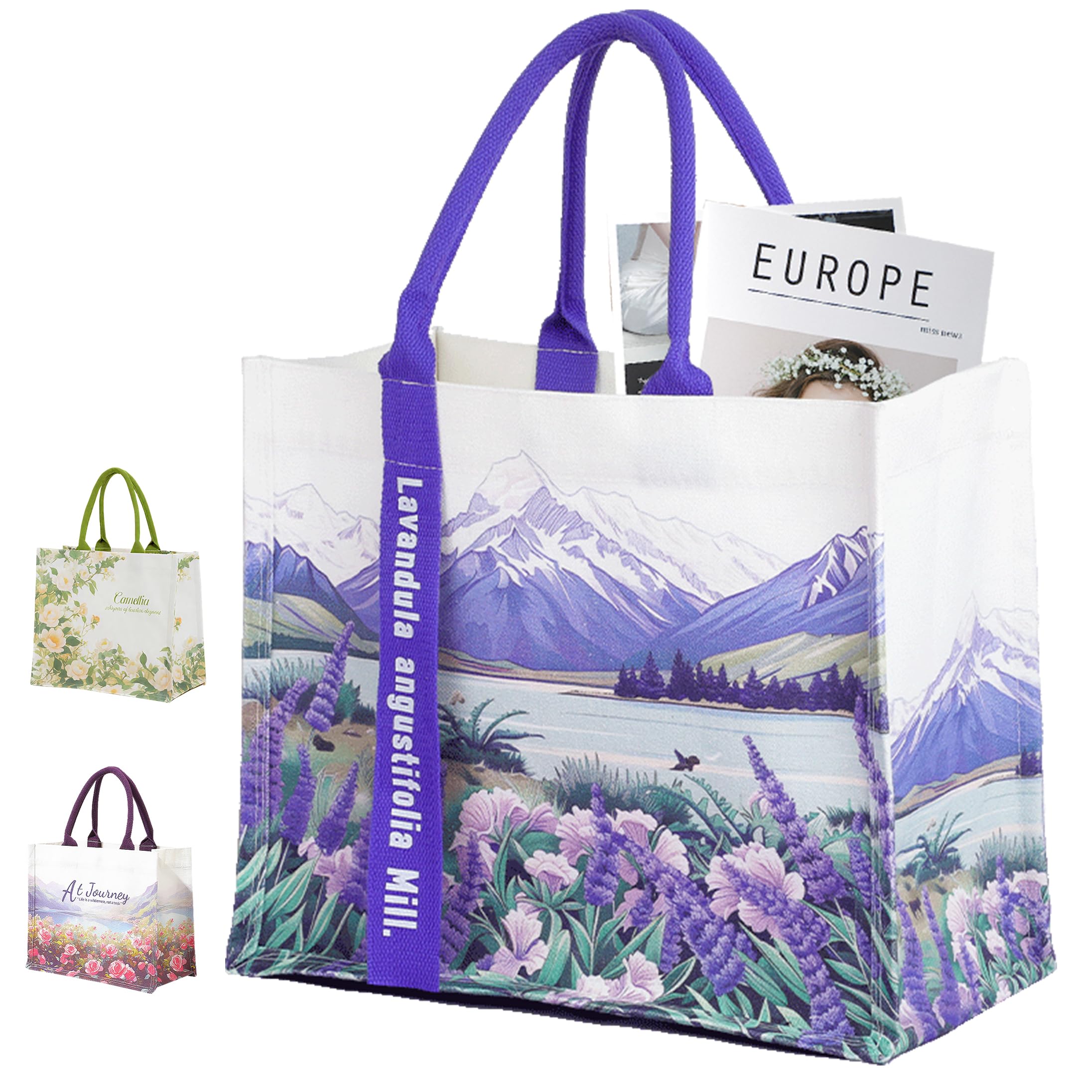 Extra Large Womens Canvas Tote Bag-Eco Friendly Waterproof Foldable for Wedding Beach Travel Commuter Work Shopping