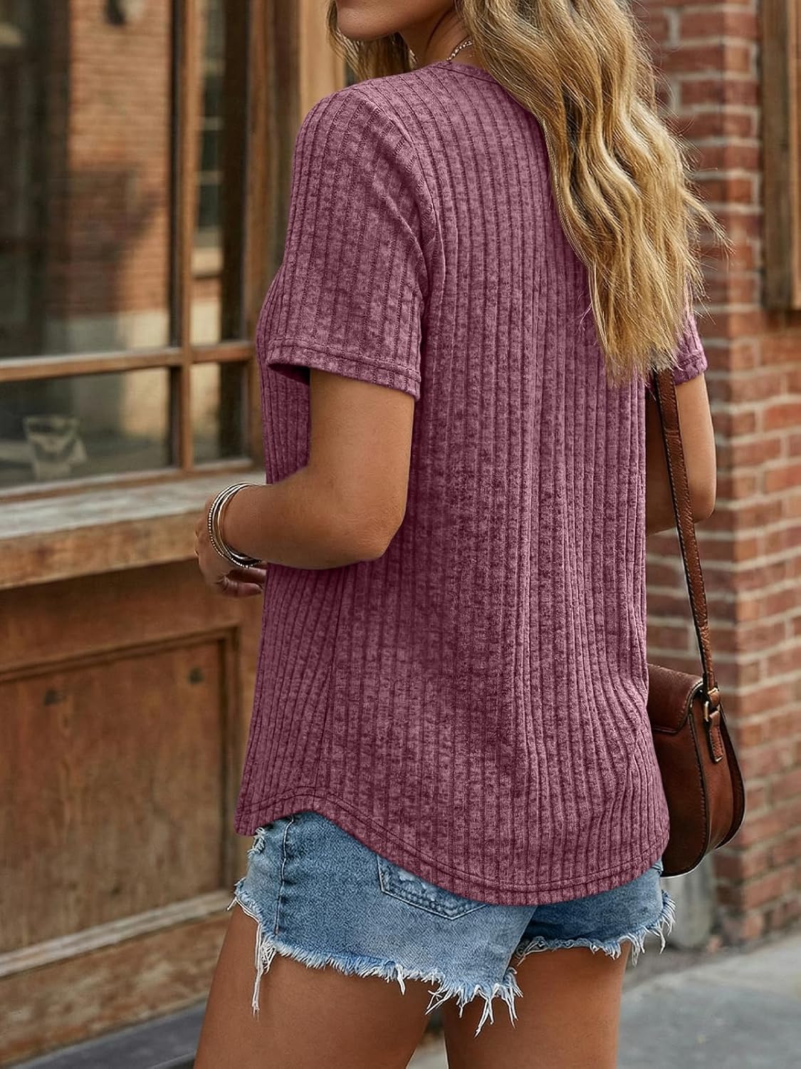 AUTOMET Womens Short Sleeve V Neck Shirts Babydoll Loose Peplum Tops Dressy Business Casual Blouses Spring Fshion Tunics - Image 4