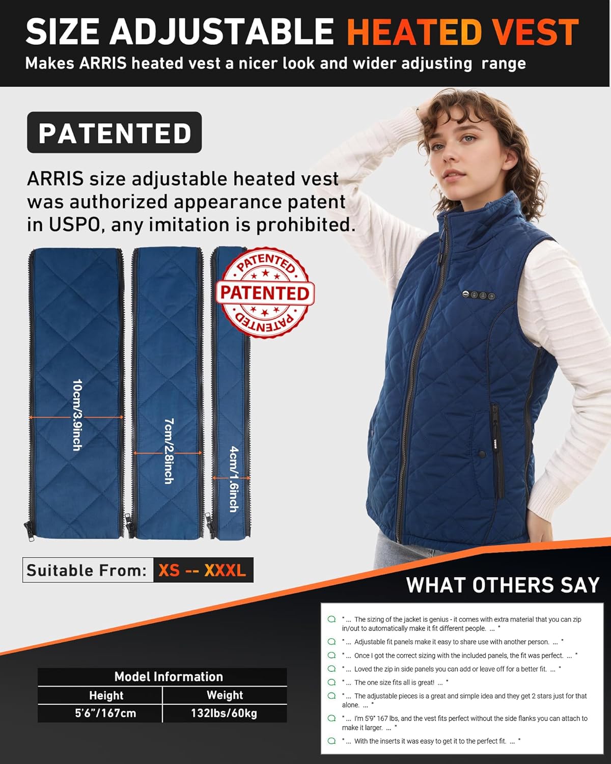 ARRIS Women's Heated Vest, Size Adjustable Electric Liberia Ubuy
