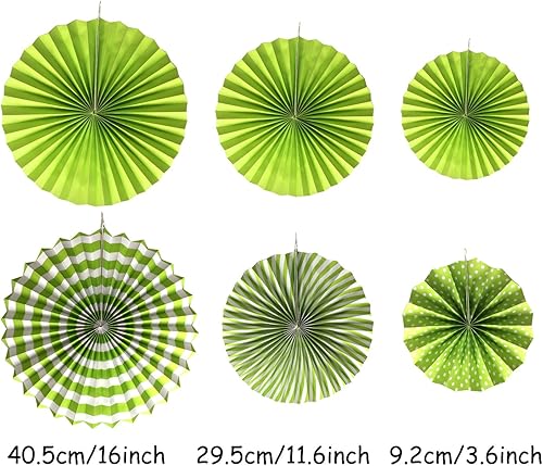 Miniatura 2 de Recosis Juego de abanicos de papel colgante, pompones de papel de seda, abanicos de flores y bolas de panal para cumpleaños, baby shower, boda,