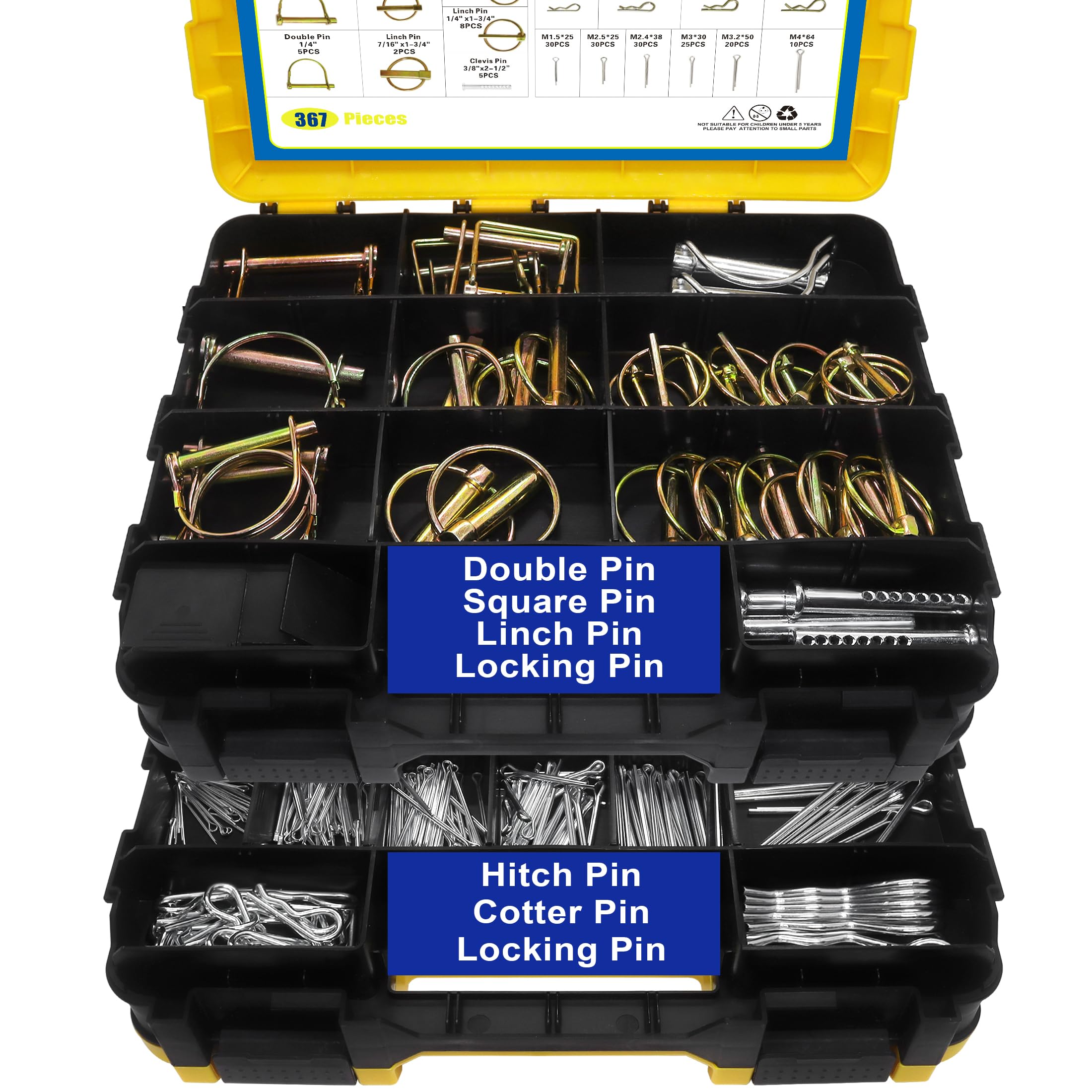 Heavy Duty Pin Kit - 367 PCS for Tractors & Trailers -6