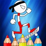 Coloring Book Stick Game Man For Kids