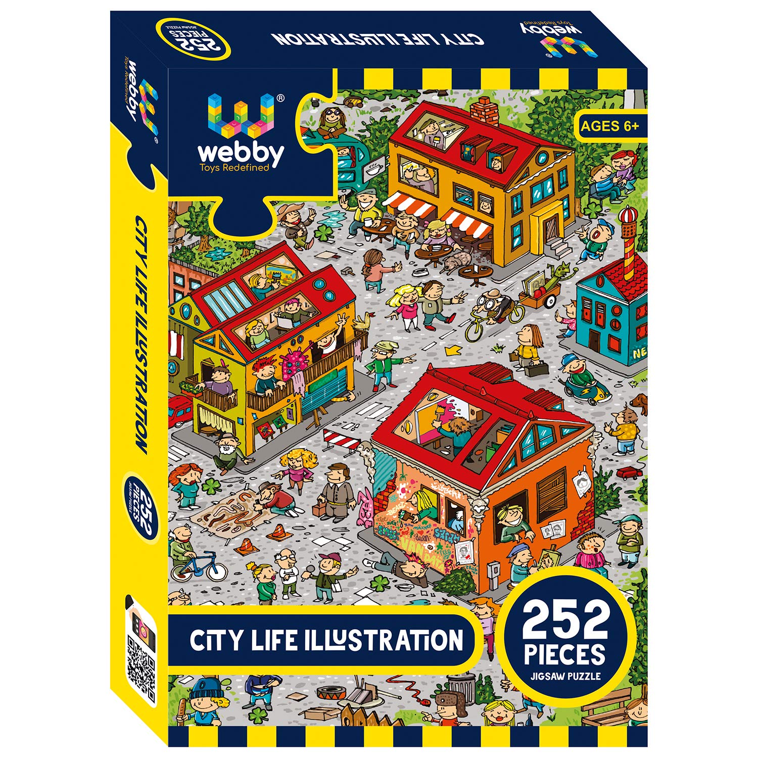 City Life Illustration Jigsaw Puzzle, 252 Pieces