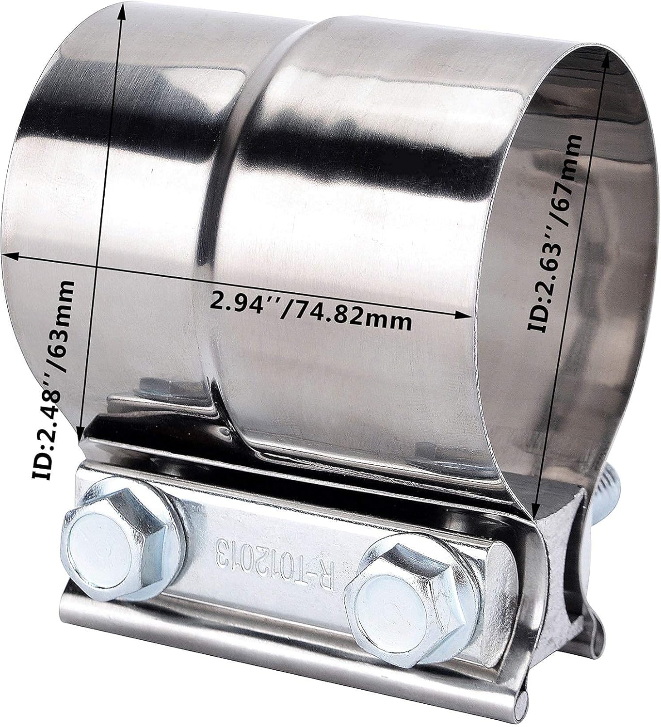 EVIL ENERGY 2.5 Inch Butt Joint Exhaust Band Clamp Bundle with Lap Joint Exhaust Band Clamp