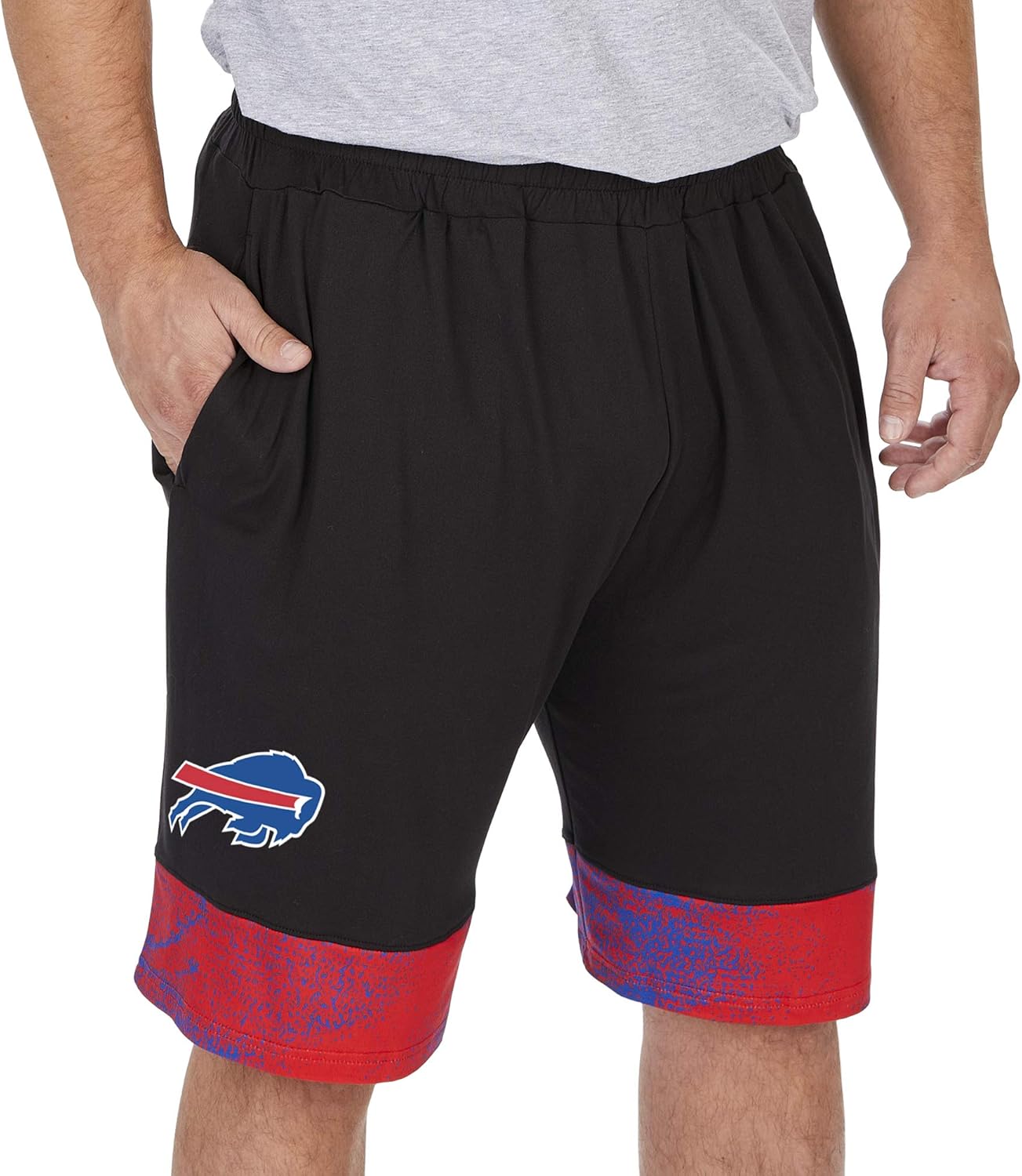 Zubaz Officially Licensed NFL Men's Slider Short with Static Bottom