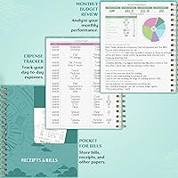 Vista 39 de Legend Budget Planner & Monthly Bill Organizer with Pockets – Home Finance & Expense Tracker – Notebook for Household Budgeting (Periwinkle)