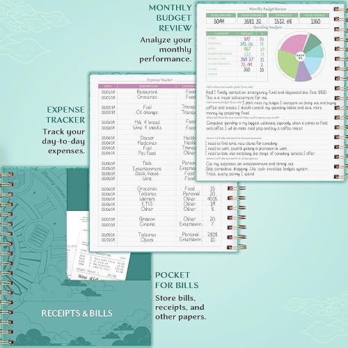 Miniatura 39 de Legend Budget Planner & Monthly Bill Organizer with Pockets – Home Finance & Expense Tracker – Notebook for Household Budgeting (Periwinkle)