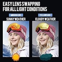 Vista 3 de COPOZZ S1 - Juego de gafas para esquiar polarizadas, magnéticas, para snowboard, OTG UV400