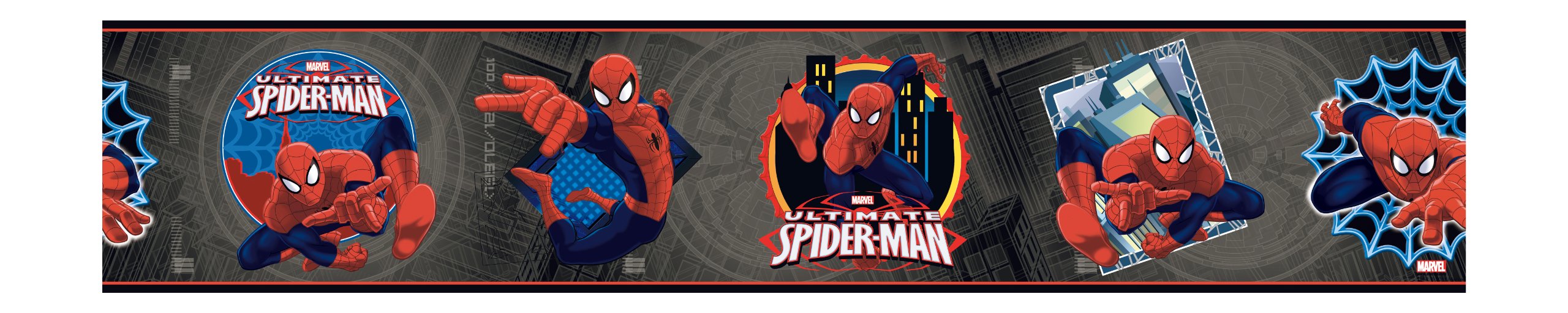 Spiderman Badge frise York Wallcoverings pour chambre enfant