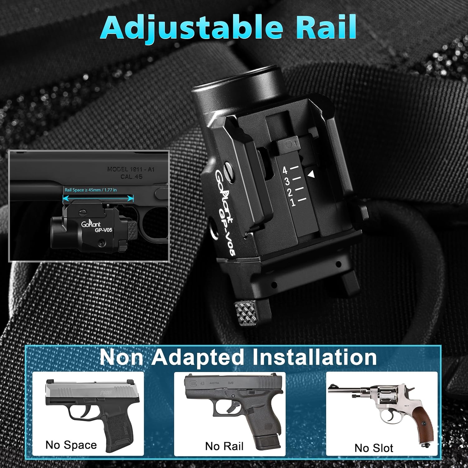 V05 1500 Lumens Pistol Light + PB03 Tactical Battle Belt