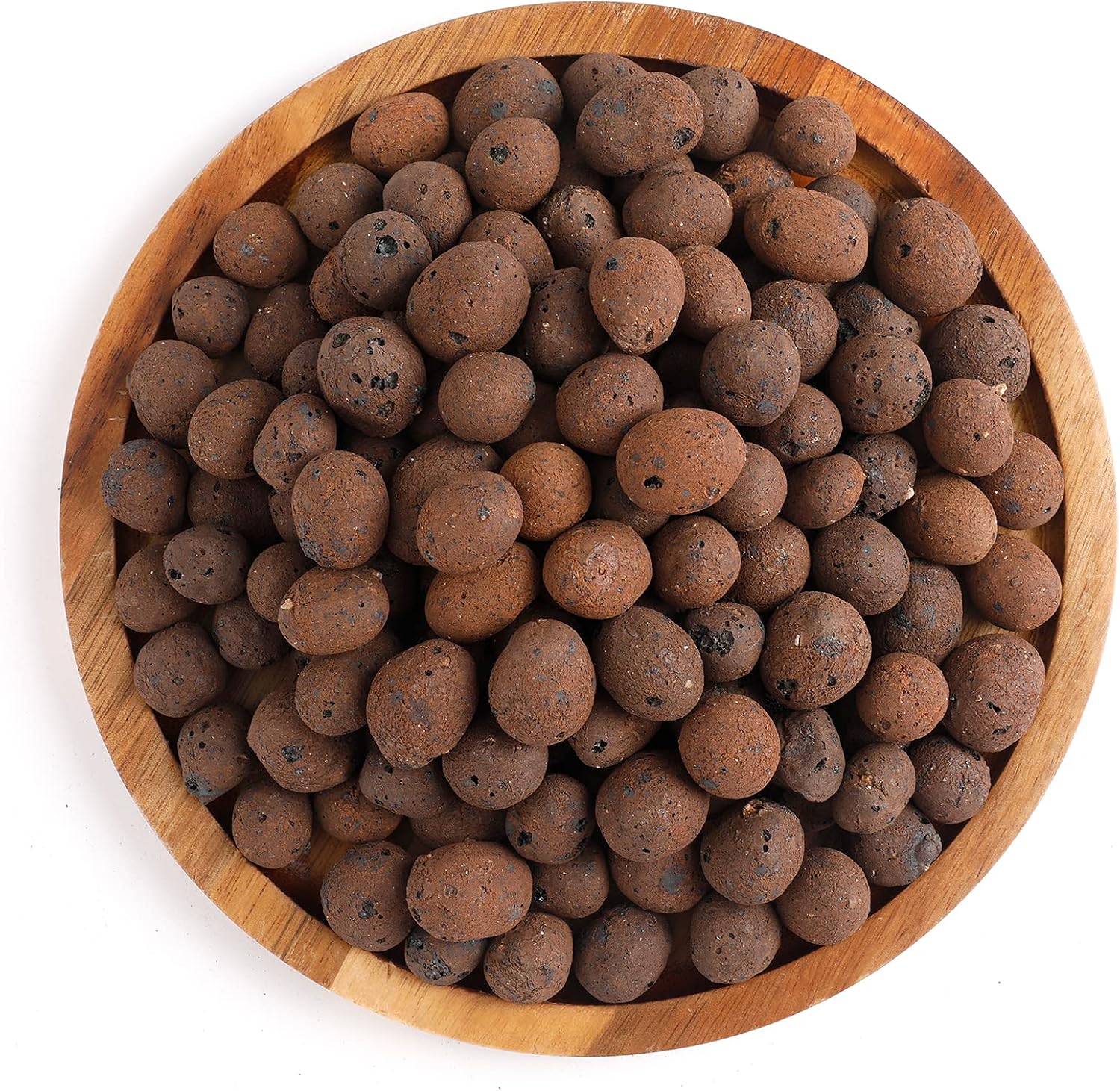 Boniosz 2 Liters Leca Expanded Clay Pebbles 0.4''-0.7'' Grow Media Porous Stones Natural Clay Aggregate Pellet Ventilation Drainage Water Purification Ceramsite for Hydroponics, Orchids, Aquaponics