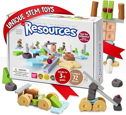 Taksa Toys Bloques de construcción educativos para niños de 3, 4, 5, 6 y 7 años, juguetes de tronco montessori de construcción para niñas, niños