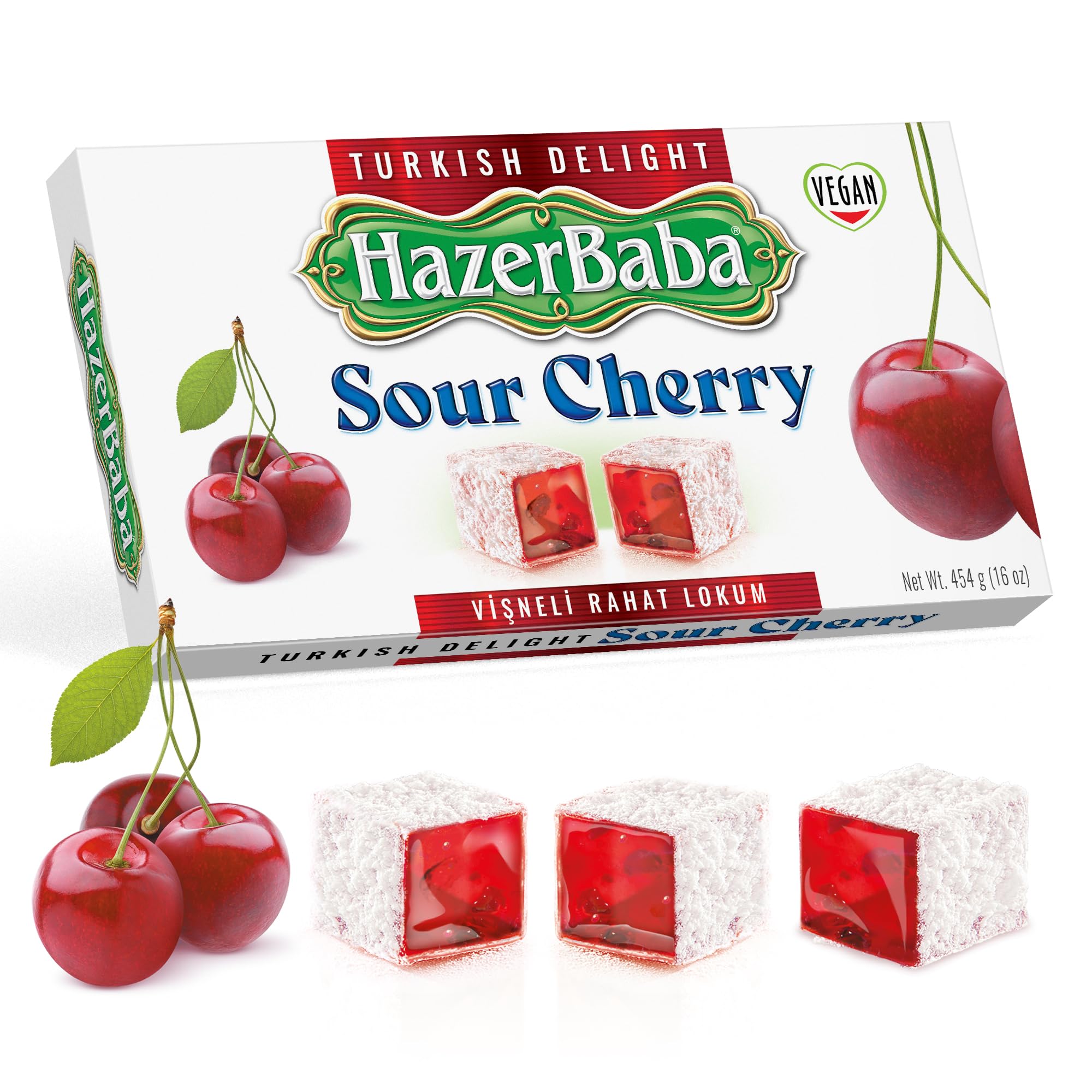 Amazon.com : Hazer Baba Turkish Delight Candy, Sour Cherry