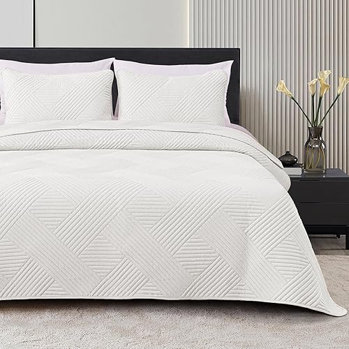 Whale Flotilla Juego de edredón tamaño individual, colcha suave y ligera con patrón en relieve, juegos de ropa de cama con funda de almohada, funda