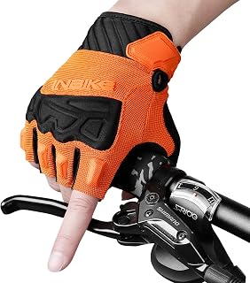 INBIKE Fingerless MTB Cycling Gloves - Breathable, Anti-Slip TPR Protection for Road & Mountain Bike Riding