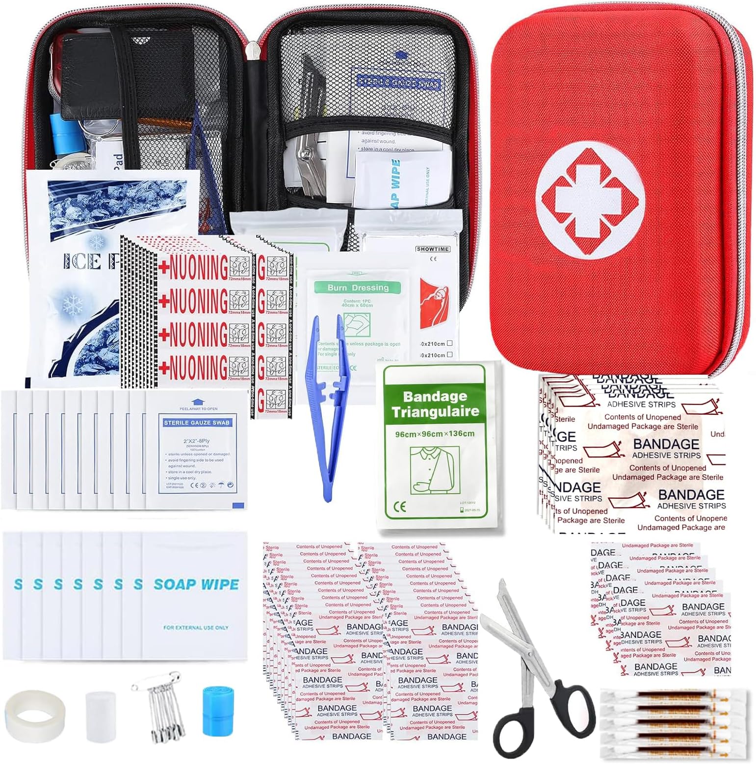 Amazon.com: First Aid Kit 230 Piece, Waterproof, All Purpose Use ...