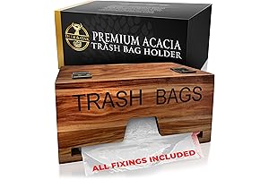 Premium Acacia Wood Trash Bag Dispenser