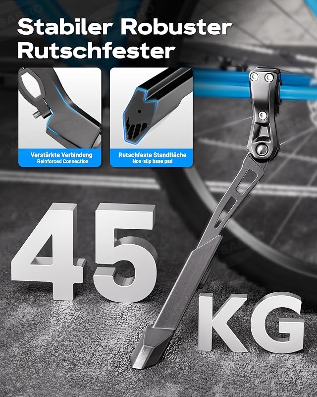 Cric lateral pentru bicicletă WATSABRO, 24-29 inch, reglare rapidă a înălțimii, aluminiu ușor, montare pe spate, pentru biciclete electrice, de munte și de oraș, capacitate 45 kg