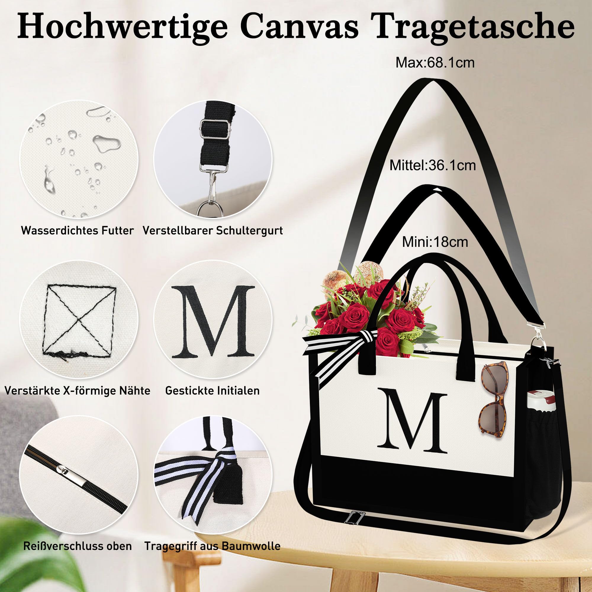 YOOLIFE Grand sac à main pour femme, sac fourre-tout, sac à bandoulière, pour le travail, le bureau, les voyages, le shopping, l'école